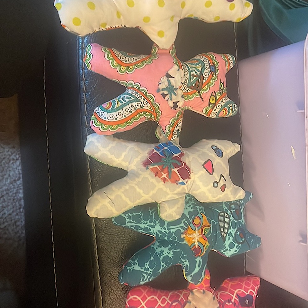 Hand sewn creepy buddies. Each one is unique .